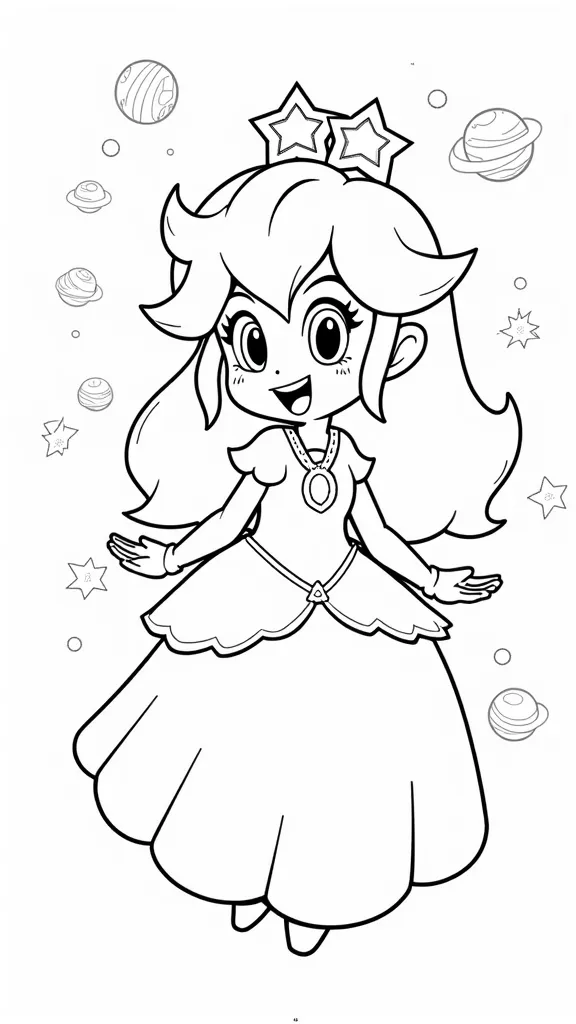 princess rosalina coloring page